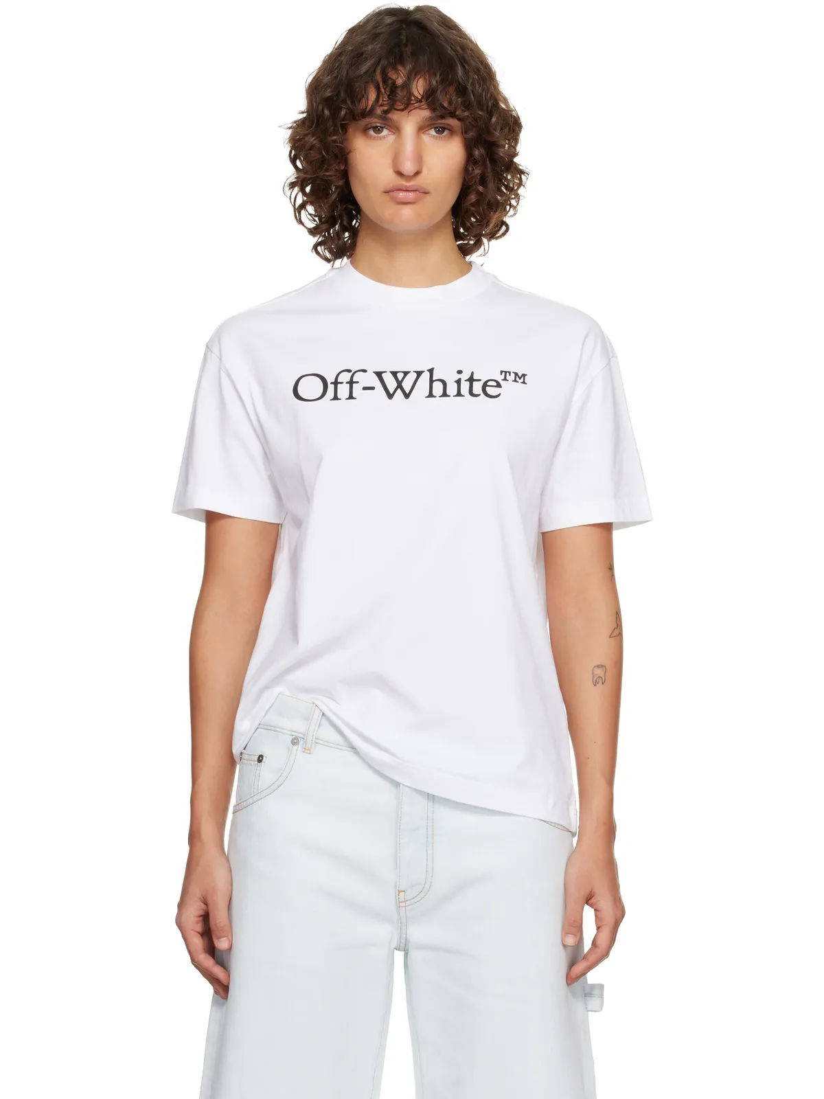 OFF-WHITE Big Logo Bookish Regular Tシャツ - 画像1