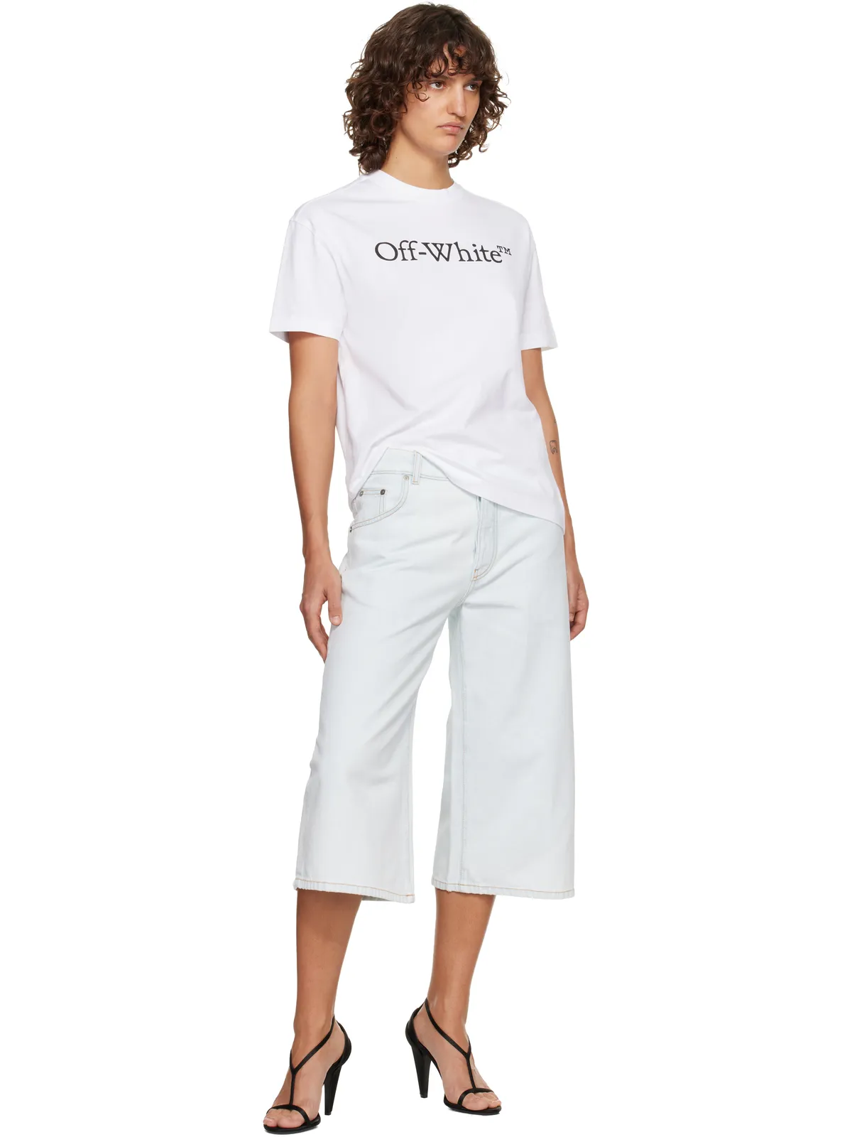 OFF-WHITE Big Logo Bookish Regular Tシャツ - 画像4