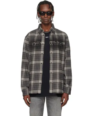 OFF-WHITE Spray Book チェック フランネルシャツ - サムネイル1