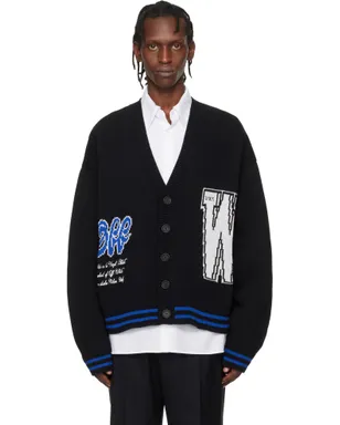 OFF-WHITE '00' Glide Diagonal Varsity ニットカーディガン - サムネイル1