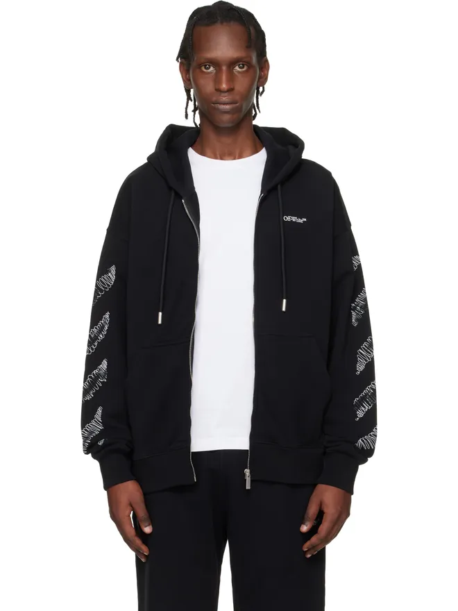 OFF-WHITE OFF-WHITE Scribble Diagonal Skate ジップフーディの商品画像