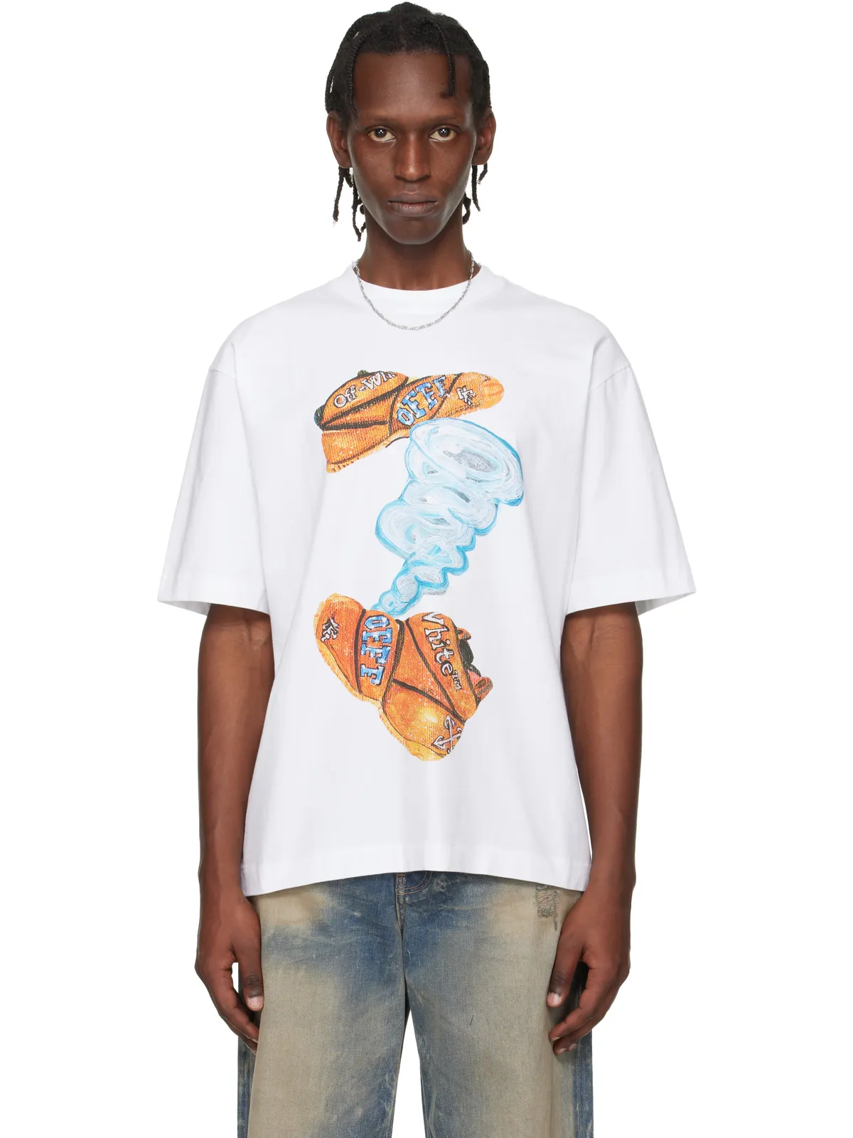OFF-WHITE Gregory Shimadaエディション Diagonal Skate Tシャツ - 画像1