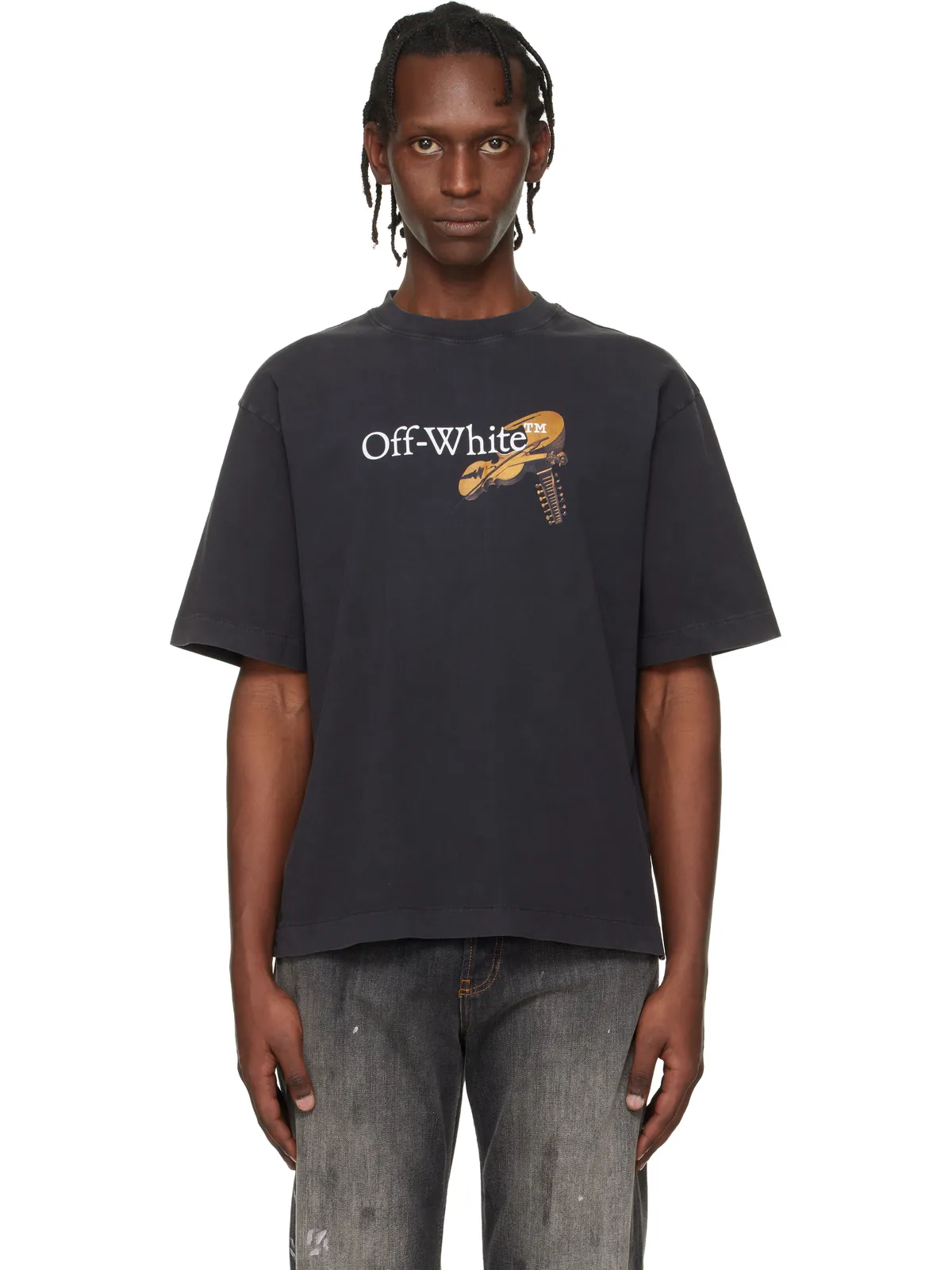 OFF-WHITE Cupid Arrow Skate Logo Tシャツ - 画像1
