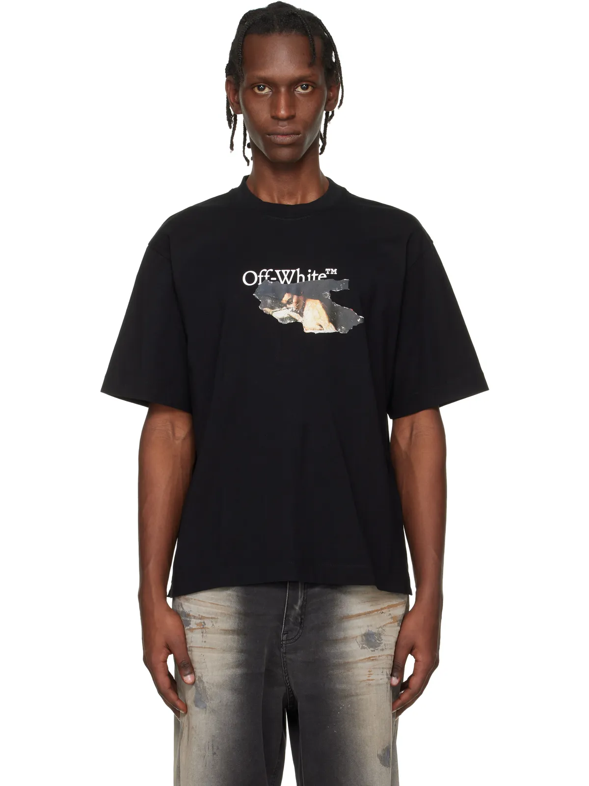 OFF-WHITE Paint Arrow Skate ロゴ Tシャツ - 画像1