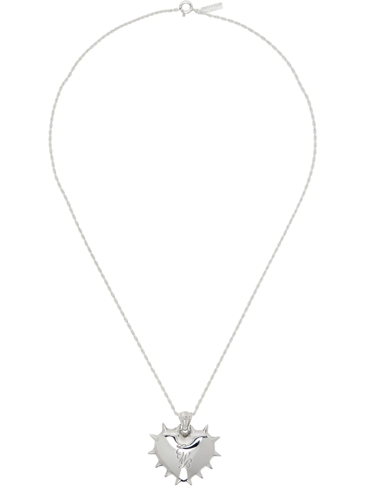 ERNEST W. BAKER スタッズ Heart ネックレス - 画像1