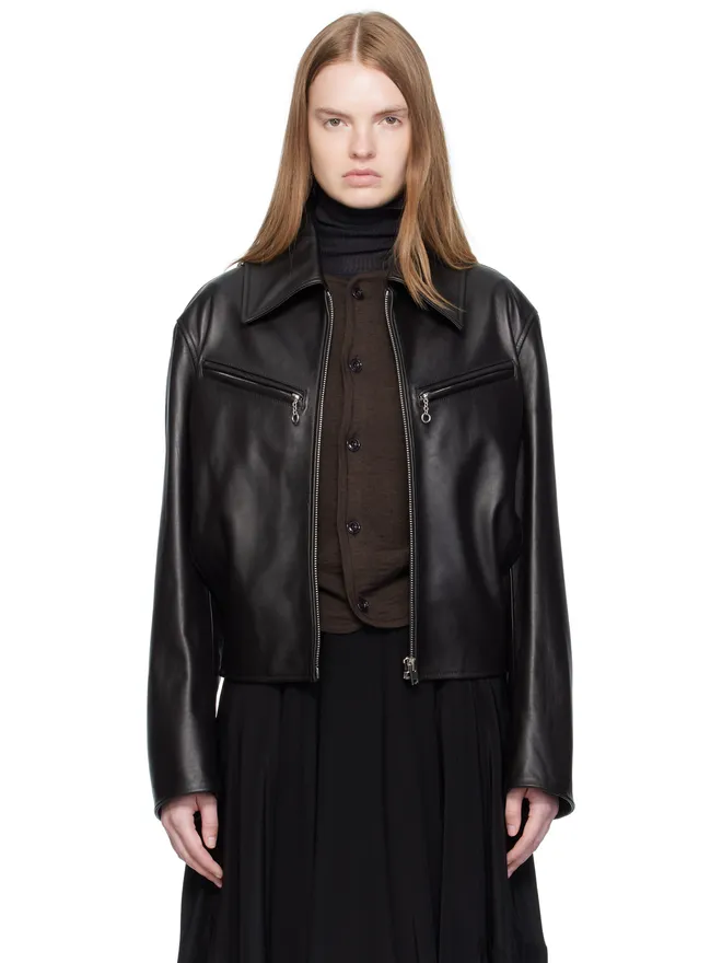Lemaire Lemaire ボクシー レザー ブルゾンジャケットの商品画像