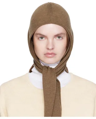 Lemaire ファインウール ヘッドスカーフ フード - サムネイル1