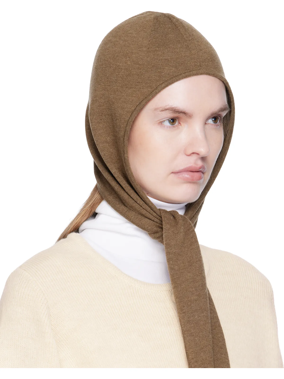 Lemaire ファインウール ヘッドスカーフ フード - 画像2