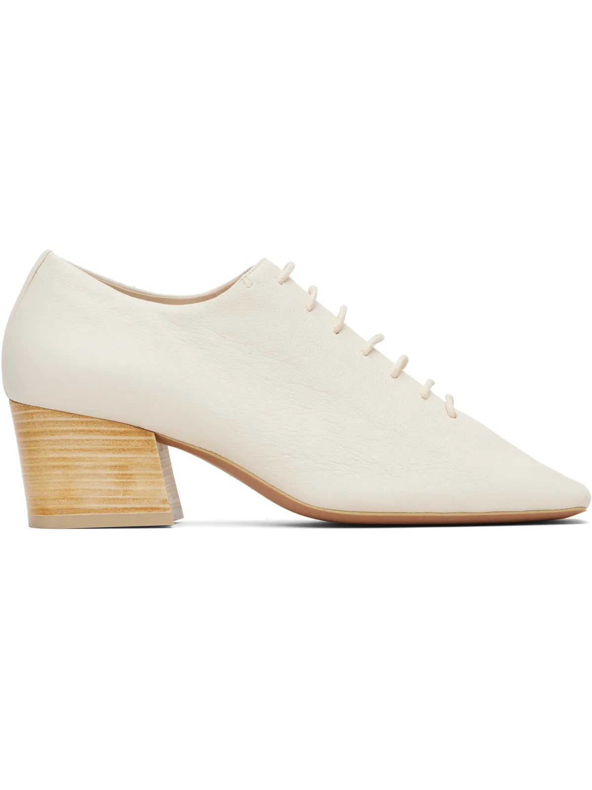 Lemaire オフホワイト Souris Classic 55 Derby ヒール - 画像1