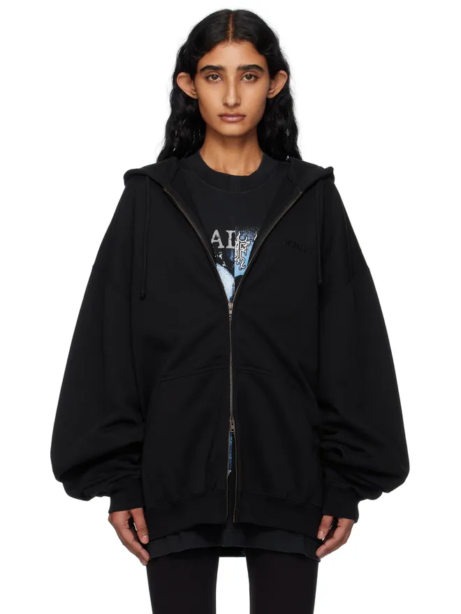 VETEMENTS VETEMENTS ロゴ オーバーサイズ ジップアップフーディの商品画像