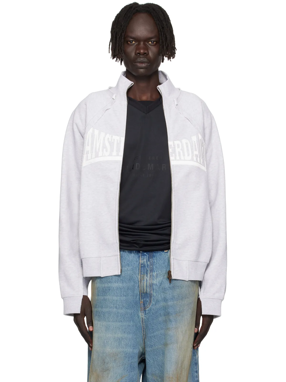 VETEMENTS 'Amsterdam' パッチ ジッパー スウェットシャツ - 画像1