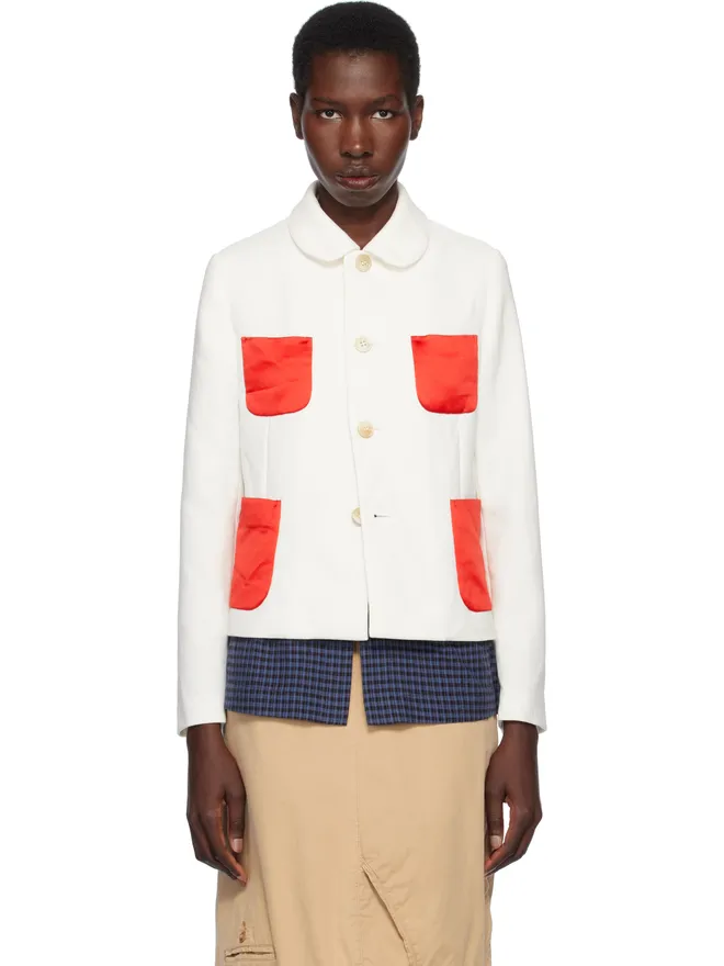 Comme des Garçons Girl Comme des Garçons Girl ギャバジン＆サテン テーラードジャケットの商品画像