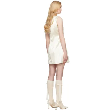 Sandy Liang SSENSE限定 Bridalカプセルコレクション Olga ミニドレス - サムネイル3