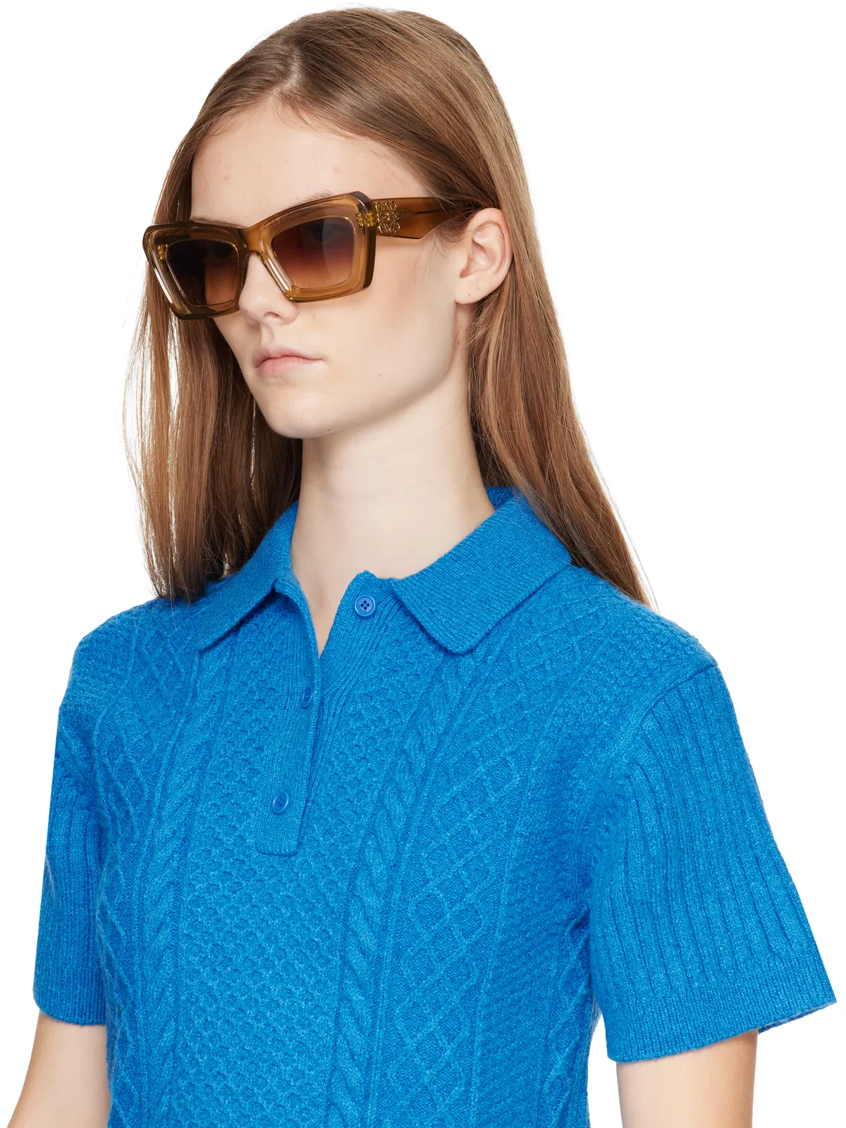 LOEWE Beveled キャットアイサングラス - 画像4
