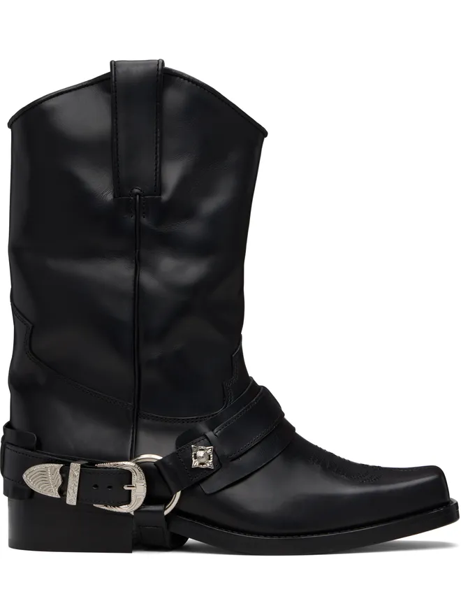 Toga Virilis Toga Virilis SSENSE限定 Hard Leather AJ1178 ブーツの商品画像