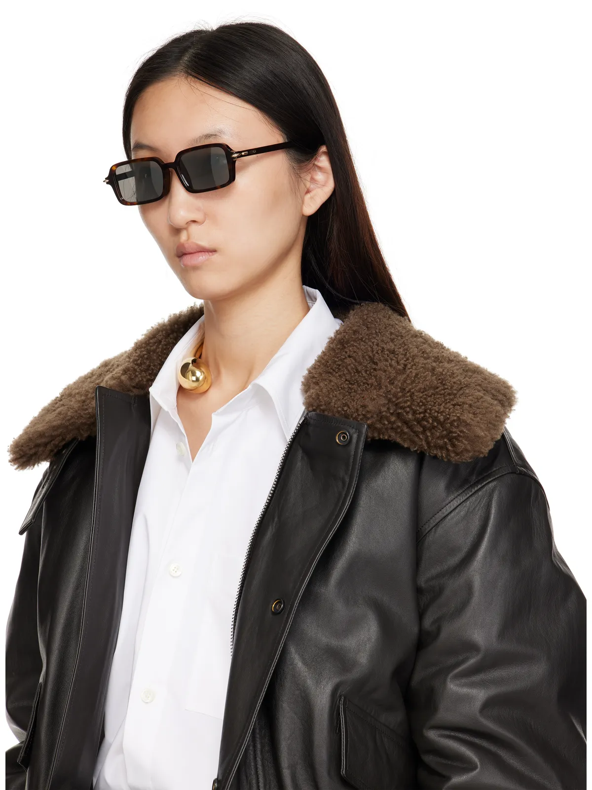 Fendi 'Fendi' Selleria スクエアサングラス - 画像4