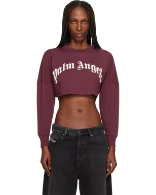 Palm Angels カーブドロゴ クロップ Tシャツ - サムネイル1