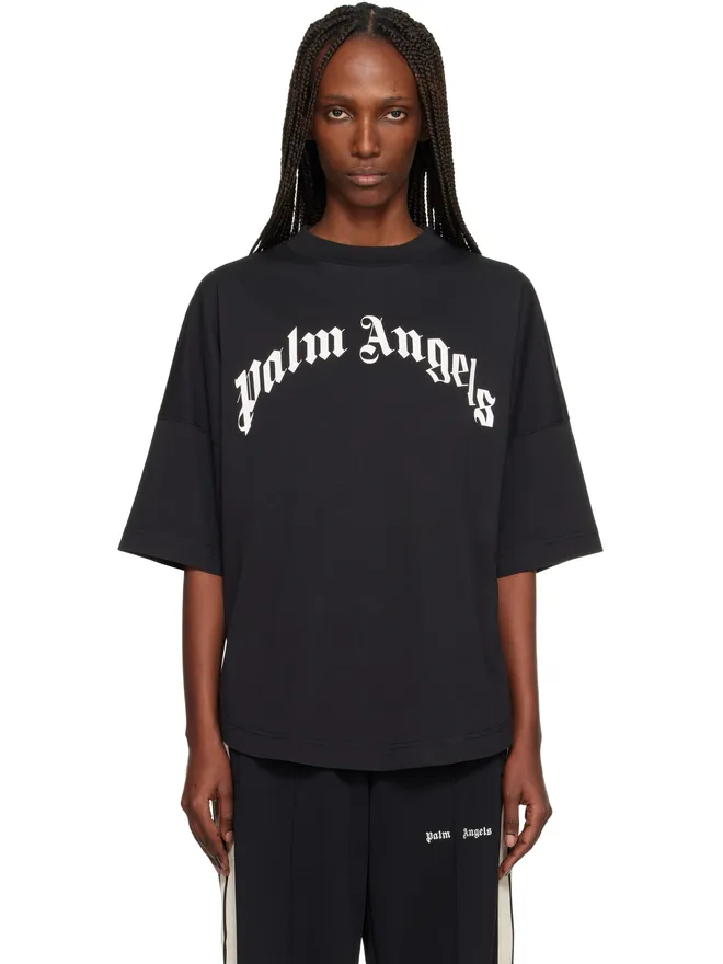 Palm Angels Palm Angels カーブドロゴ オーバーサイズ Tシャツの商品画像