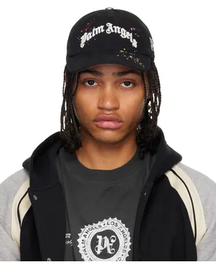 Palm Angels カーブドロゴ プリント キャップ - サムネイル1