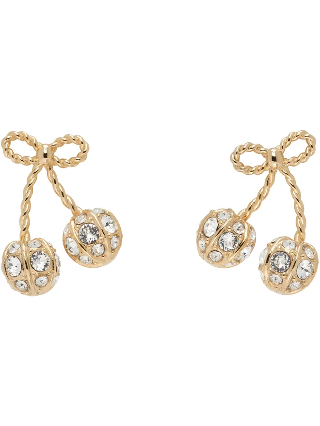 Valentino Garavani Valentino Garavani Cherryfic メタル＆クリスタル ピアスの商品画像