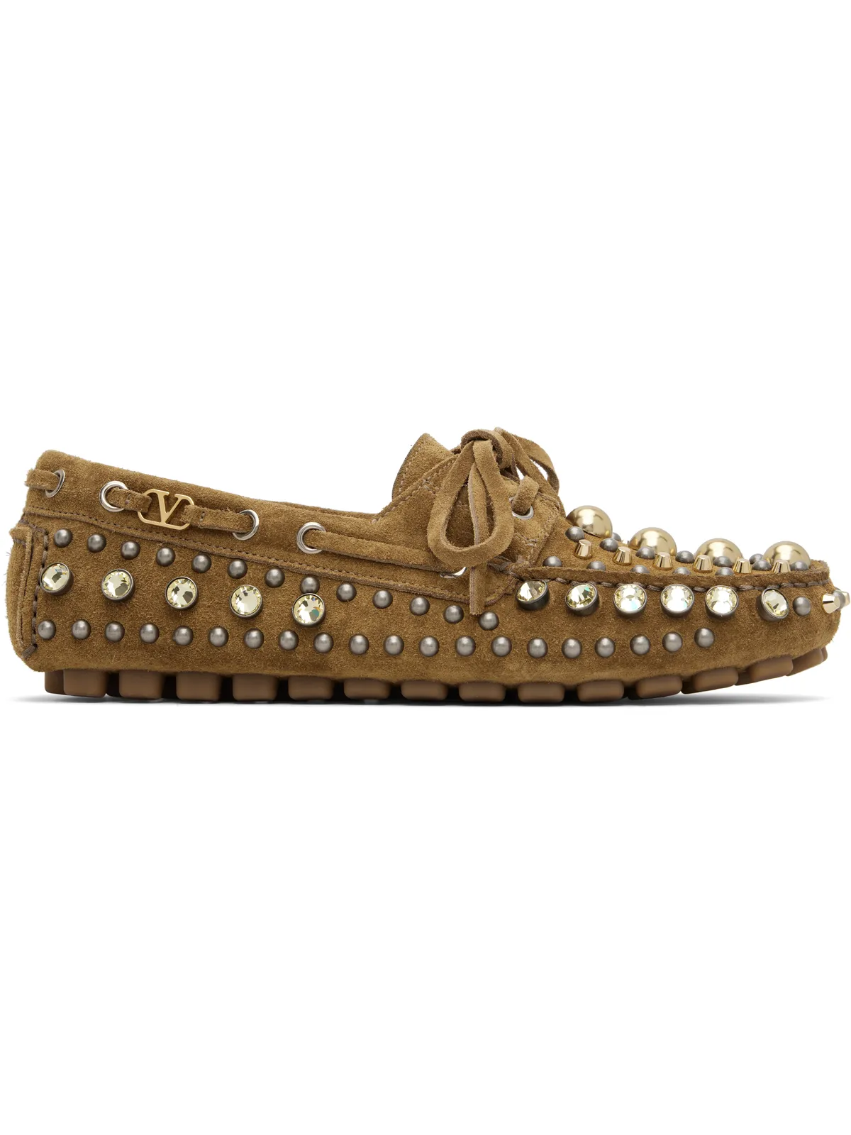 Valentino Garavani Mixed スタッズ デッキシューズ - 画像1