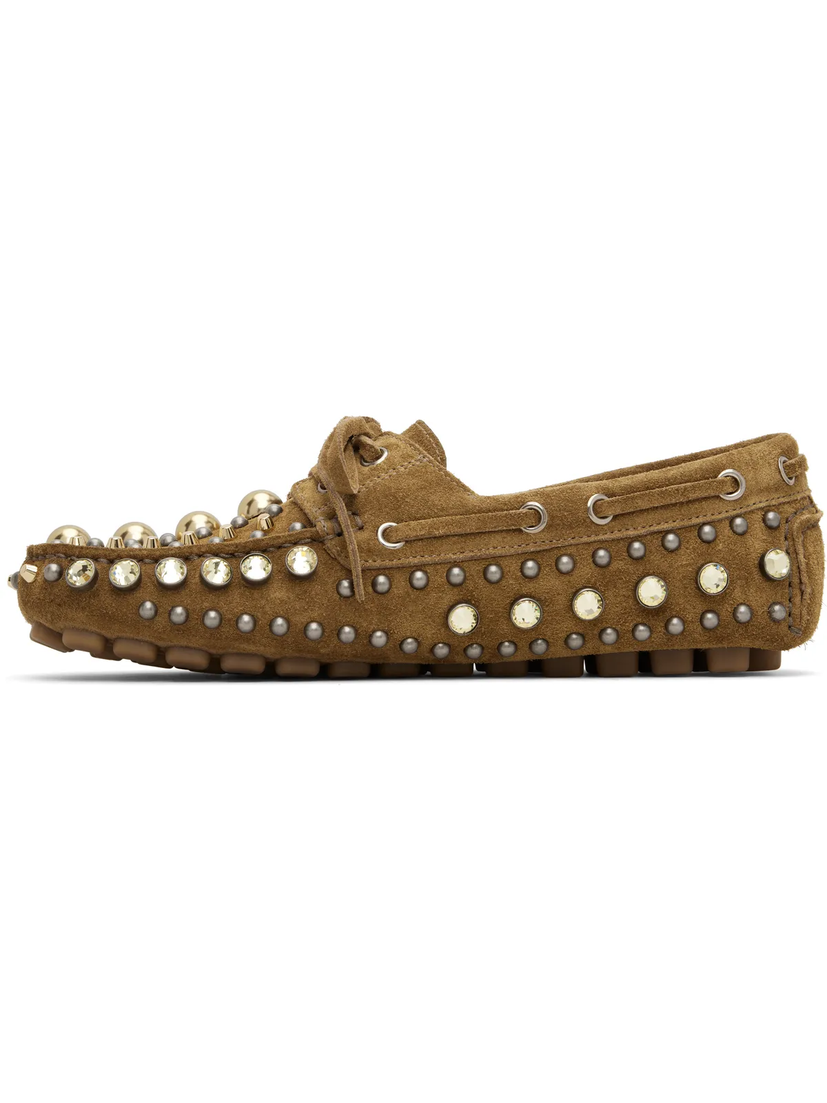Valentino Garavani Mixed スタッズ デッキシューズ - 画像3