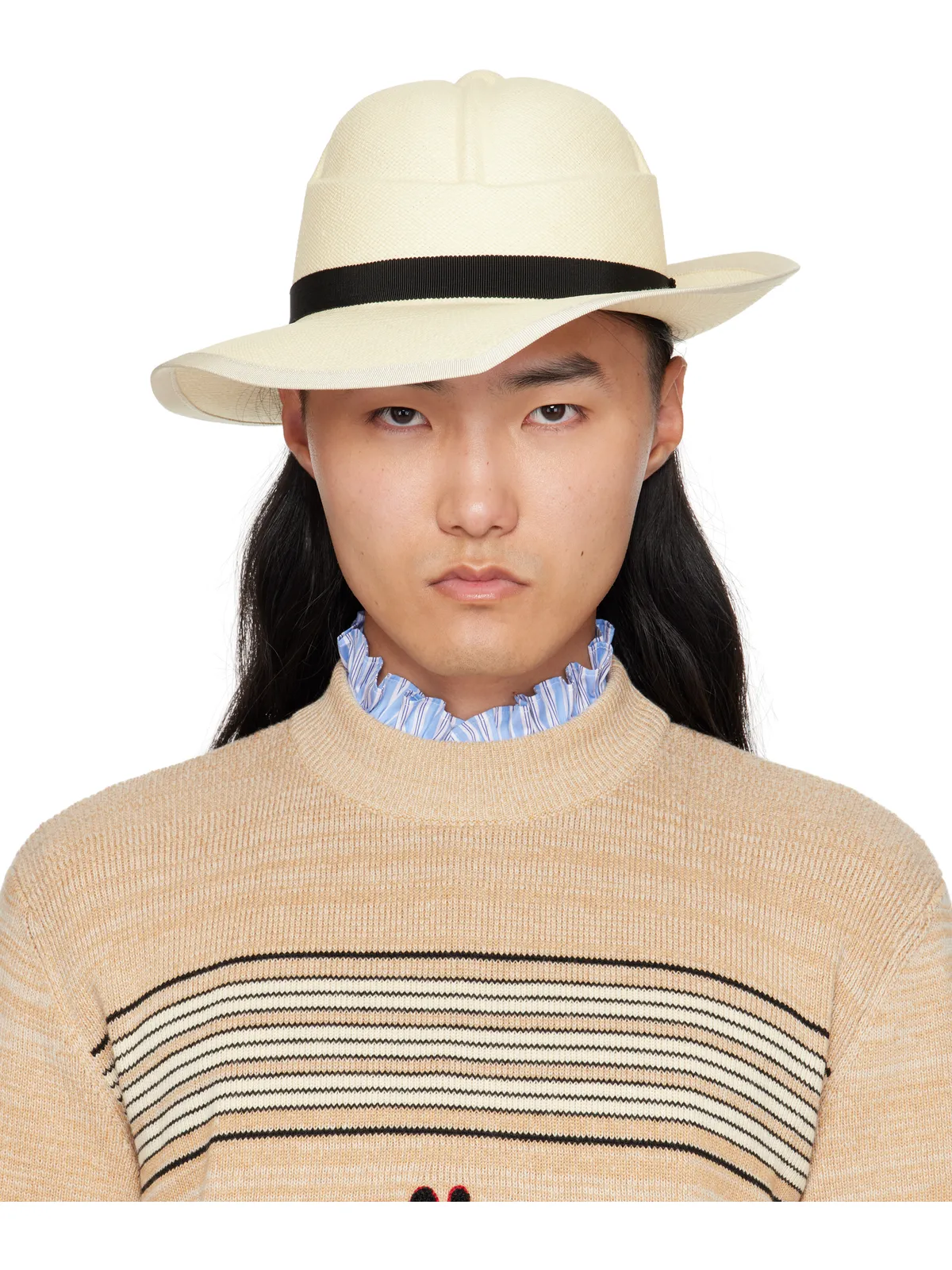 Valentino Garavani Large Brim パナマハット - 画像1