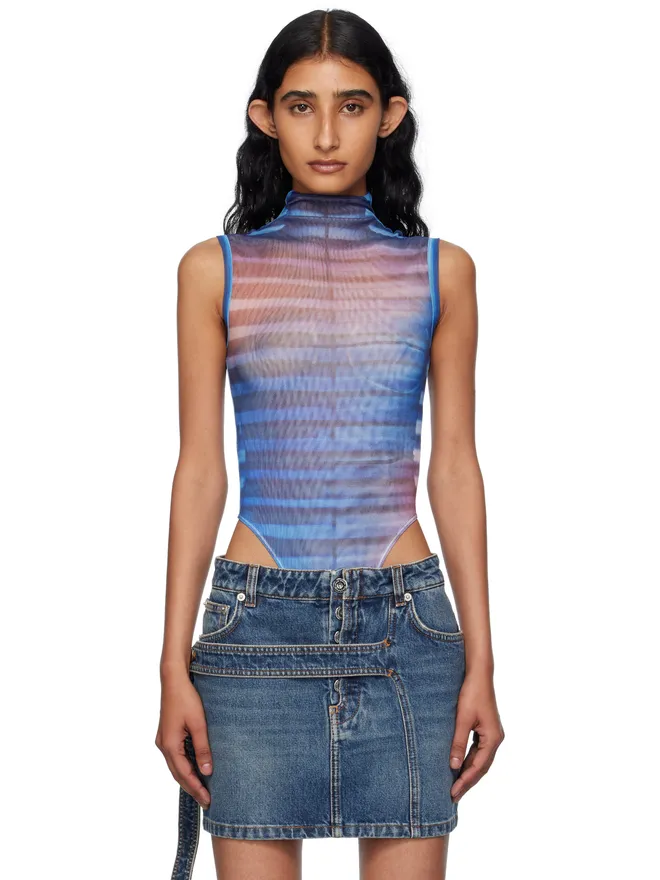 Jean Paul Gaultier Jean Paul Gaultier Printed Air ハイネック ボディスーツの商品画像