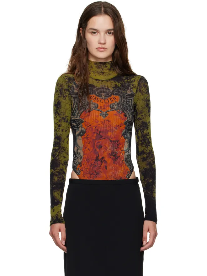 Jean Paul Gaultier Jean Paul Gaultier 'The Médaillon' オープンバック ボディスーツの商品画像