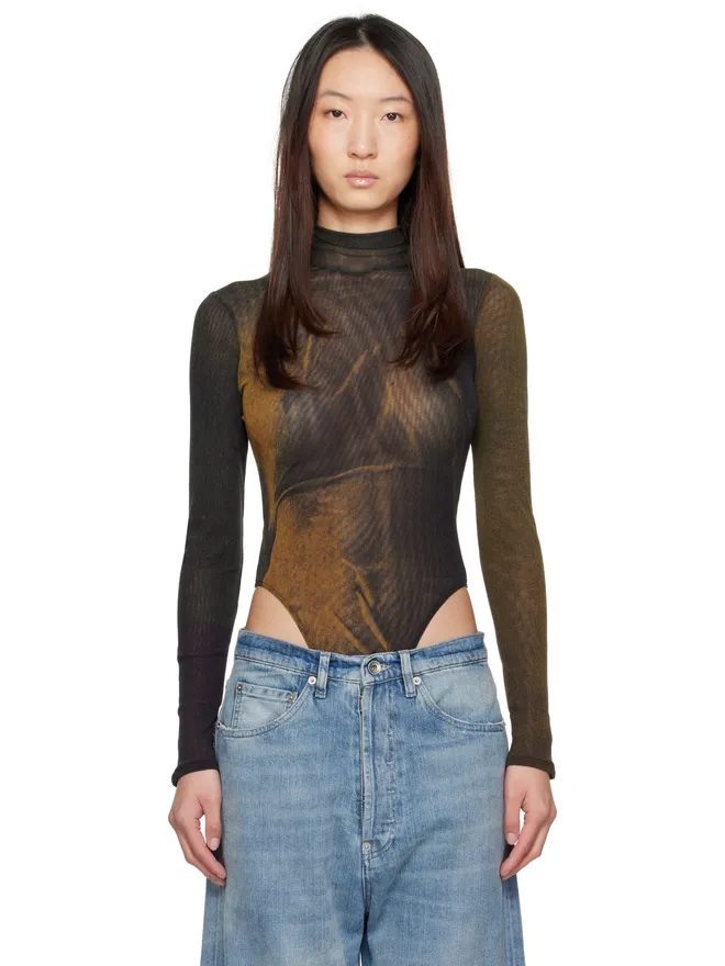 Jean Paul Gaultier Jean Paul Gaultier SSENSE限定 Printed Acid Water ハイネック ボディスーツの商品画像