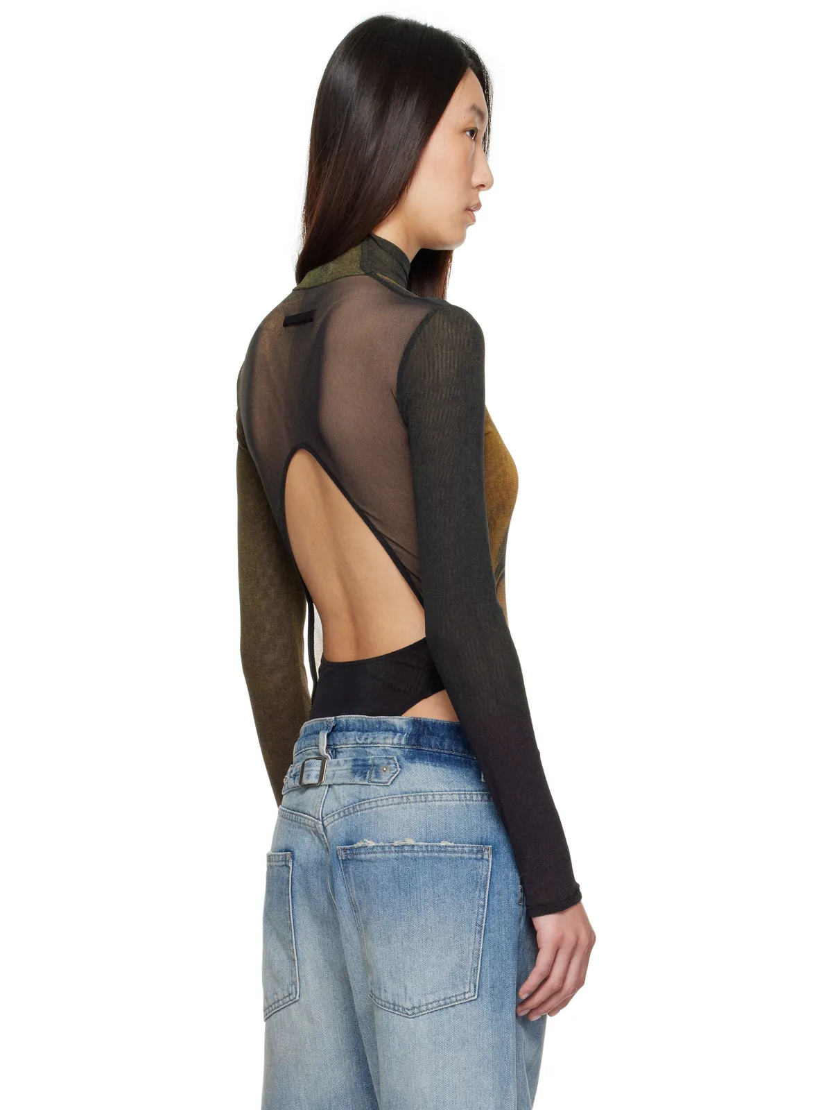 Jean Paul Gaultier SSENSE限定 Printed Acid Water ハイネック ボディスーツ - 画像3