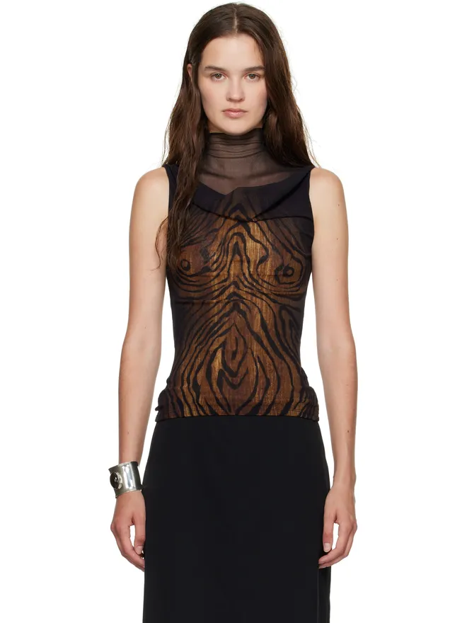 Jean Paul Gaultier Jean Paul Gaultier Double Layered Printed Wood トップスの商品画像