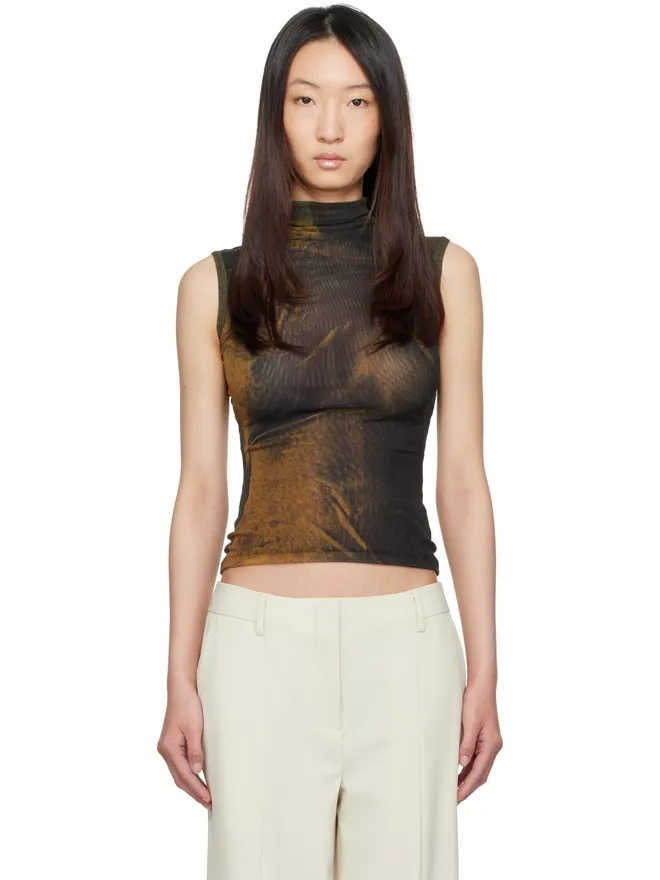 Jean Paul Gaultier Jean Paul Gaultier SSENSE限定 Acid Water ハイネック プリント トップスの商品画像