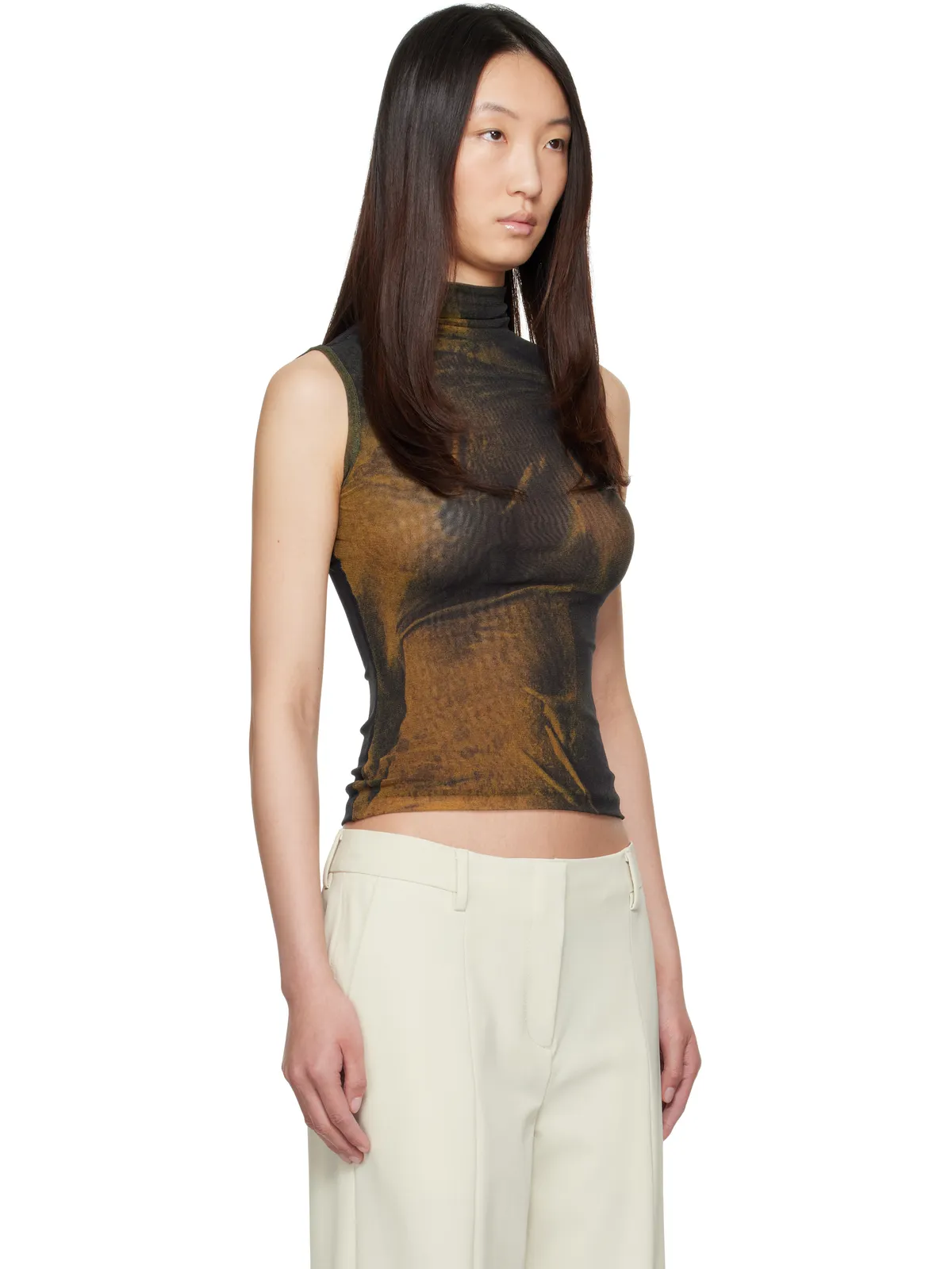Jean Paul Gaultier SSENSE限定 Acid Water ハイネック プリント トップス - 画像2