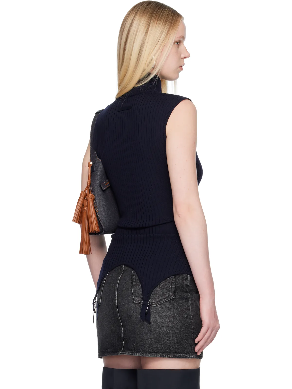 Jean Paul Gaultier 'The Garter Waistcoat' ニットベスト - 画像3
