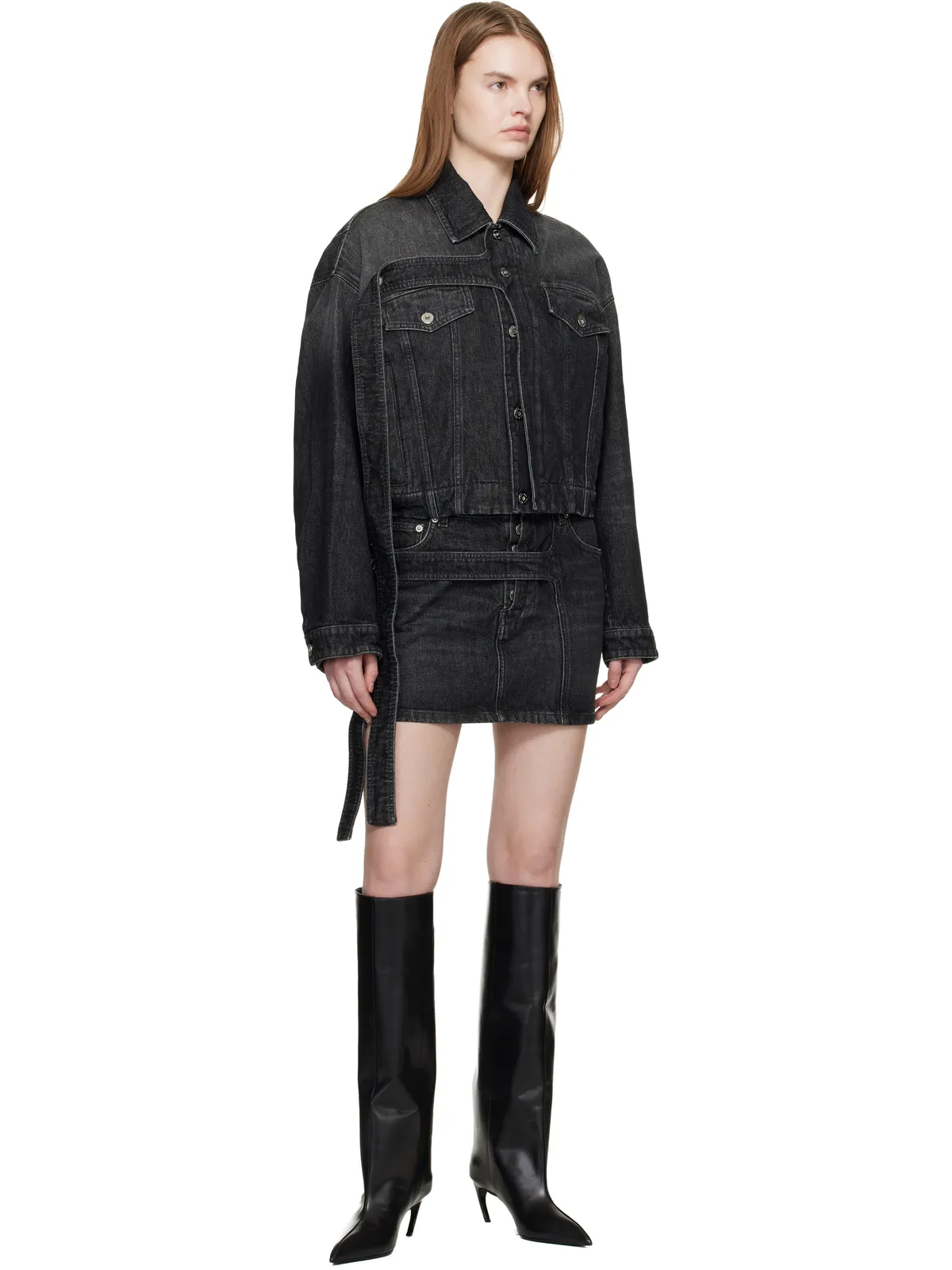Jean Paul Gaultier Low Waisted Strap デニム ミニスカート - 画像4