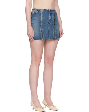 Jean Paul Gaultier フロントジッパー デニム ミニスカート - サムネイル2