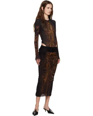 Jean Paul Gaultier 'The Long Draped Wood' ミディアムスカート - サムネイル4