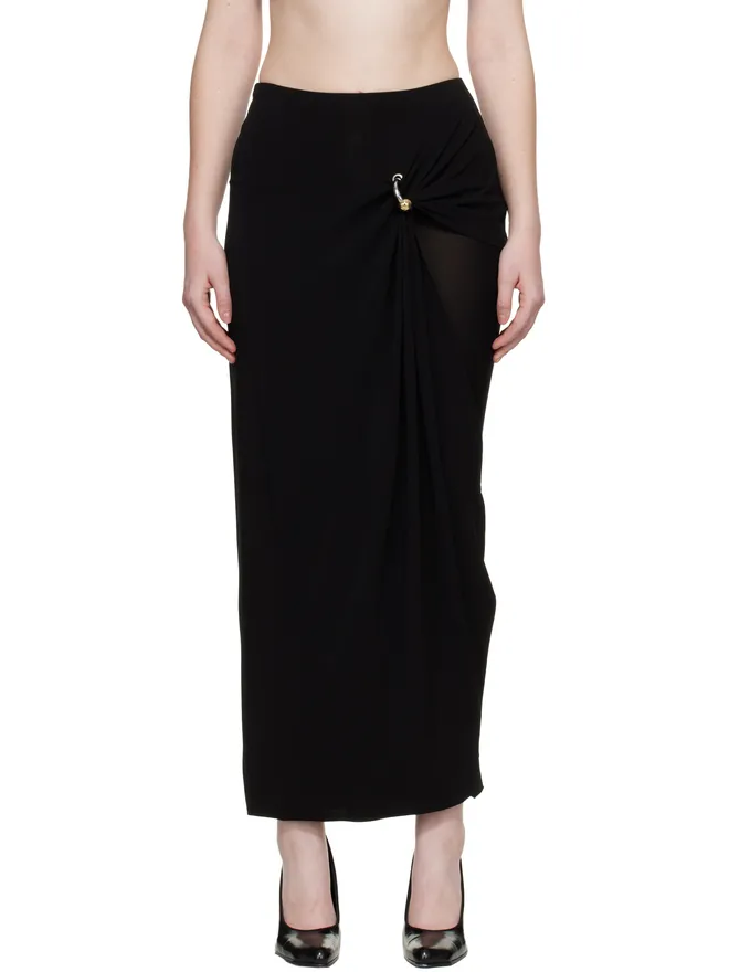 Jean Paul Gaultier Jean Paul Gaultier 'Gaultier Piercing' ダブルレイヤー マキシスカートの商品画像