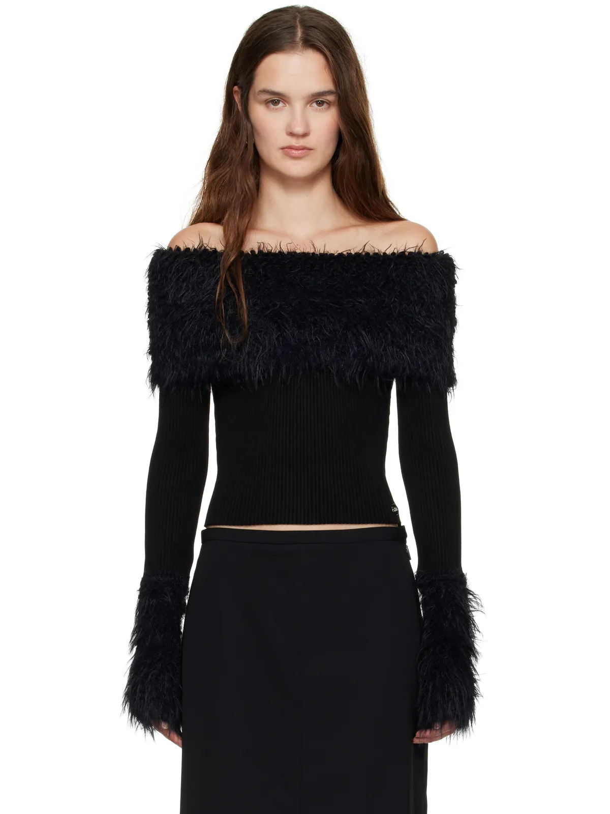 Jean Paul Gaultier Viscose Ribbed & Hairy トップス - 画像1