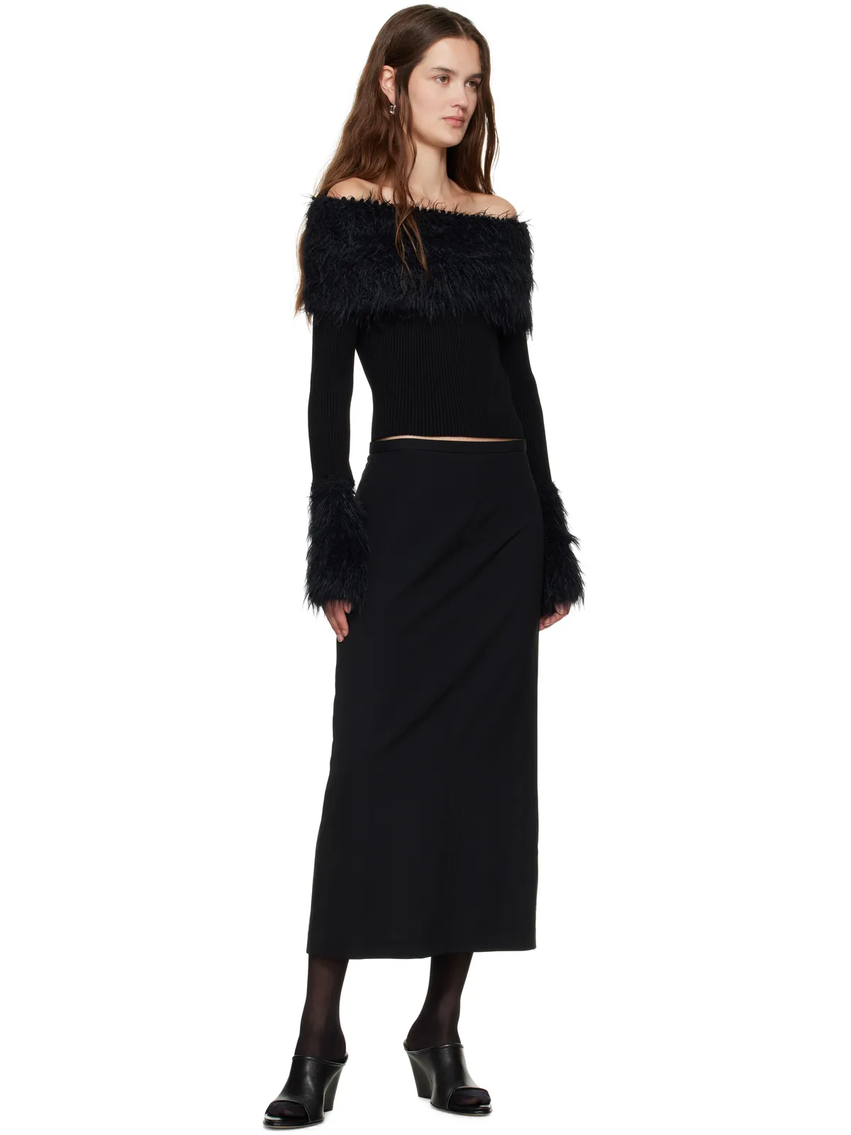 Jean Paul Gaultier Viscose Ribbed & Hairy トップス - 画像4