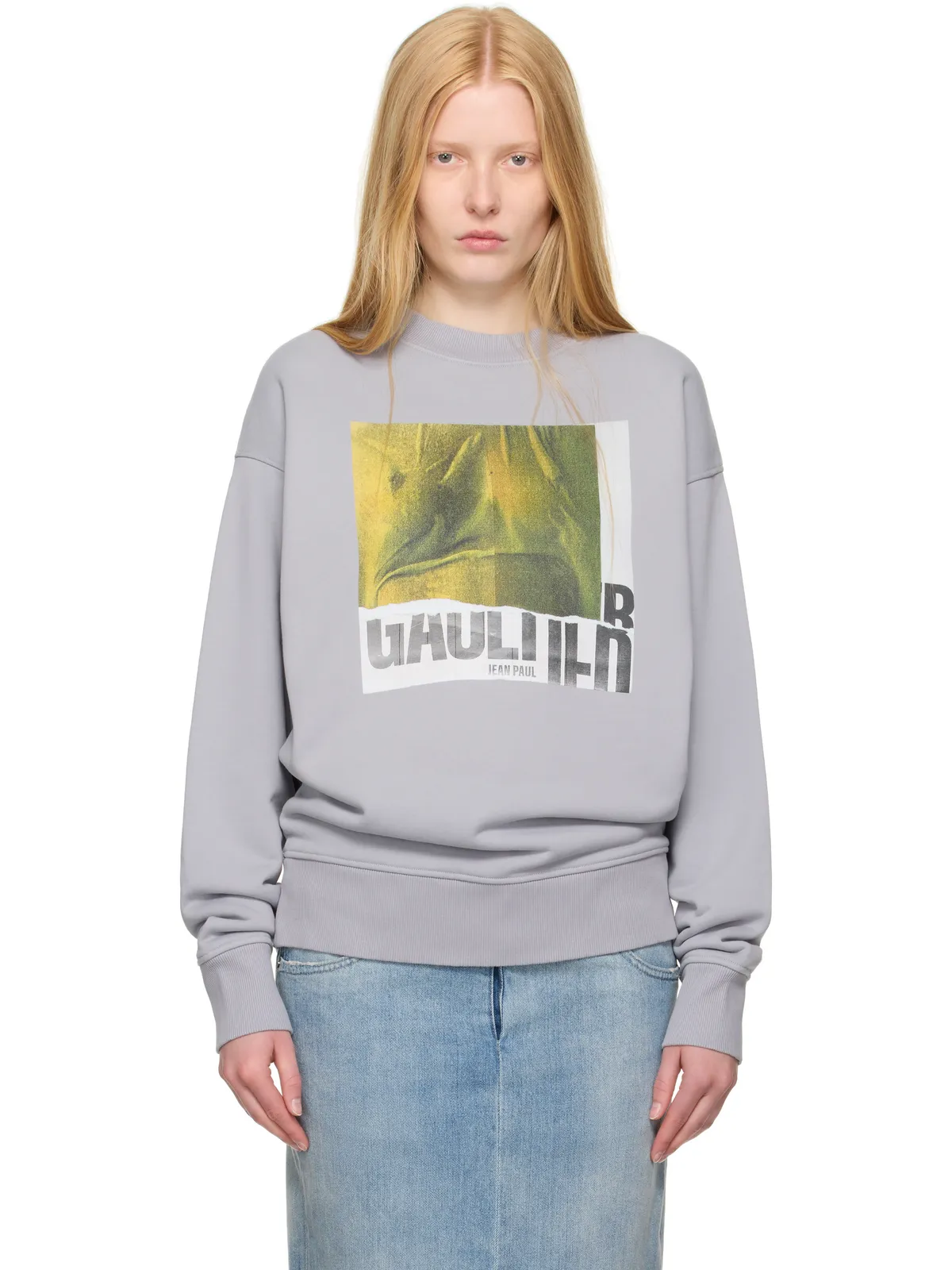 Jean Paul Gaultier SSENSE限定 Water Print コットン スウェットシャツ - 画像1