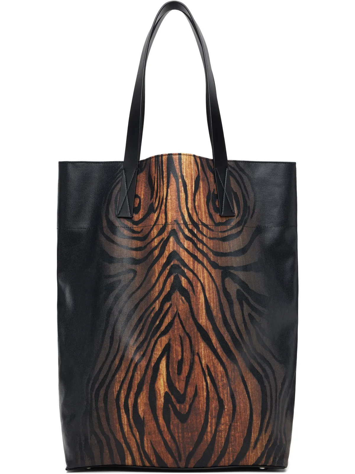 Jean Paul Gaultier Printed Wood コーティング キャンバス トートバッグ - 画像1