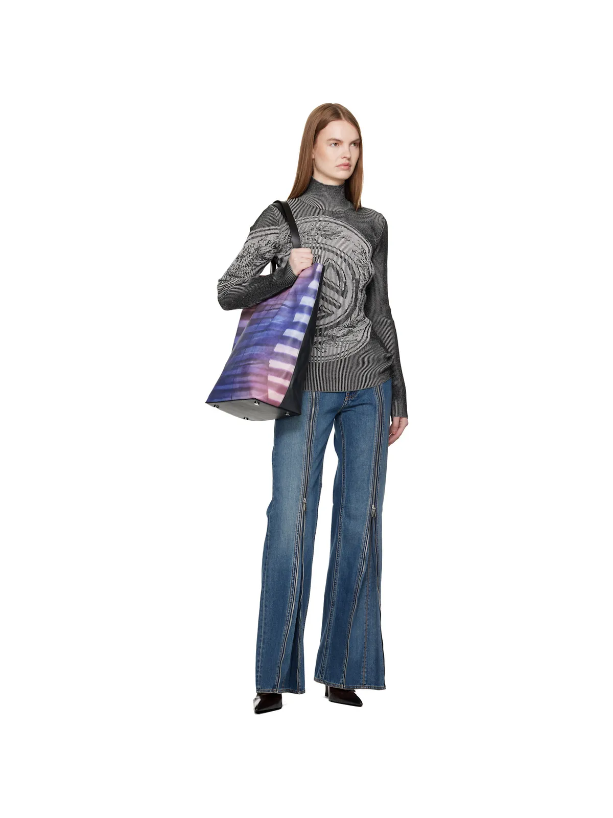 Jean Paul Gaultier Printed Air コーティング キャンバス トートバッグ - 画像4