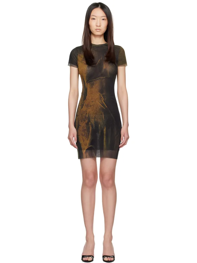 Jean Paul Gaultier Jean Paul Gaultier SSENSE限定 Printed Acid Water ミニワンピースの商品画像