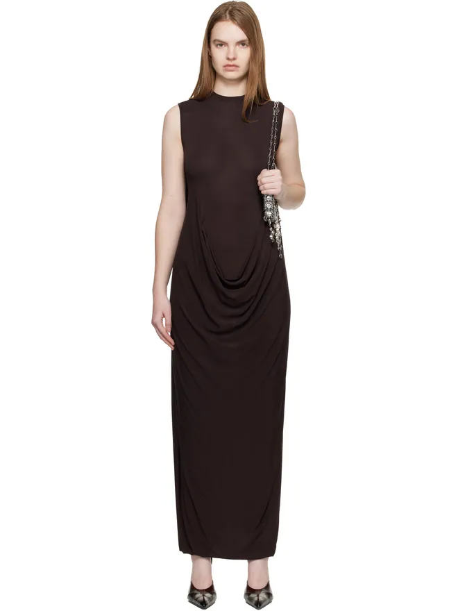 Jean Paul Gaultier Jean Paul Gaultier Double Layer Draped マキシドレスの商品画像