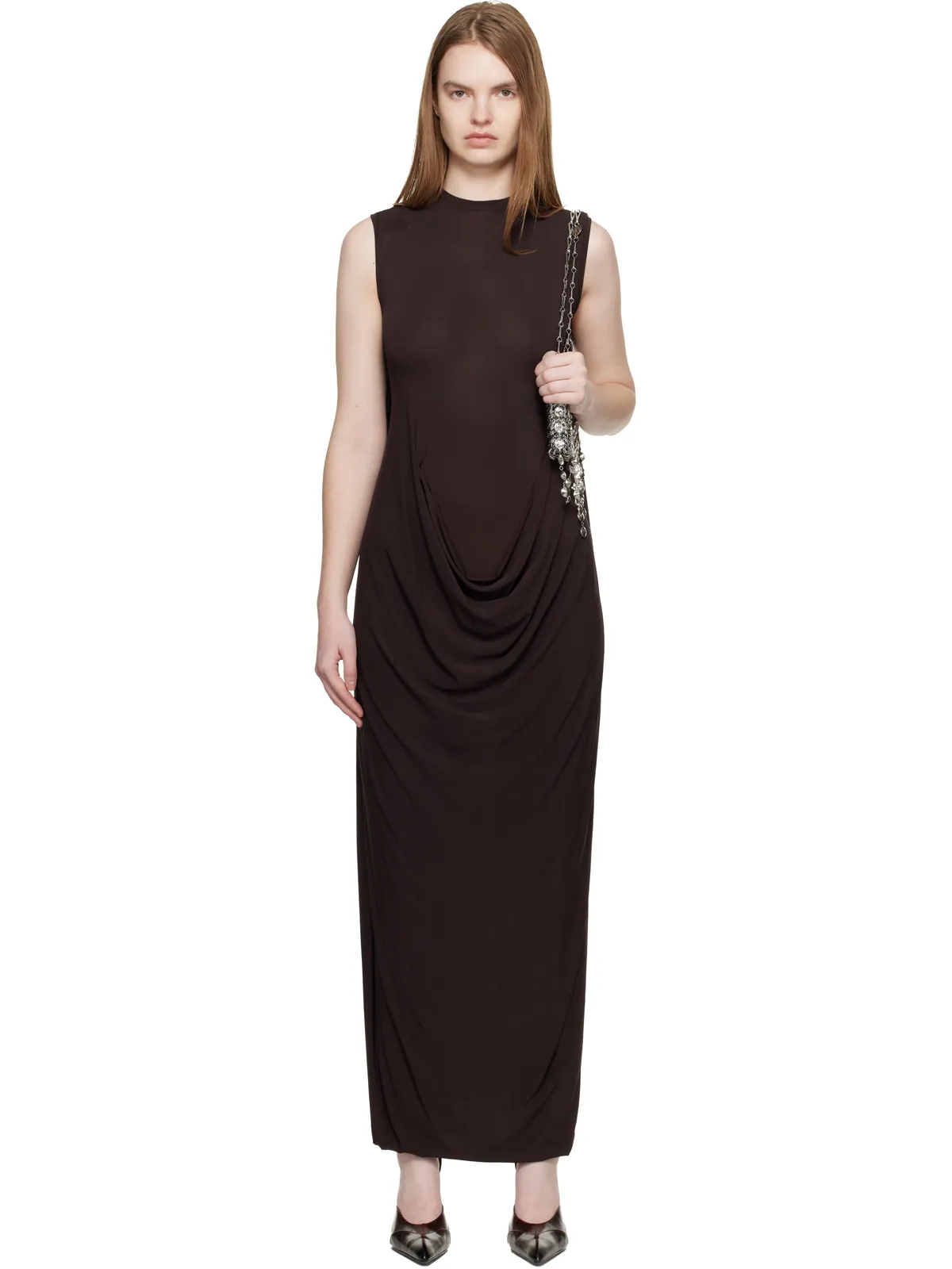 Jean Paul Gaultier Double Layer Draped マキシドレス - 画像1