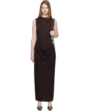 Jean Paul Gaultier Double Layer Draped マキシドレス - サムネイル1