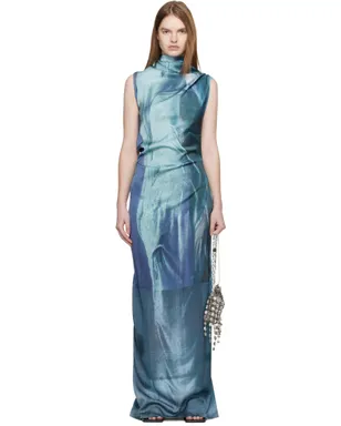 Jean Paul Gaultier 'The Long Draped Water' マキシドレス - サムネイル1