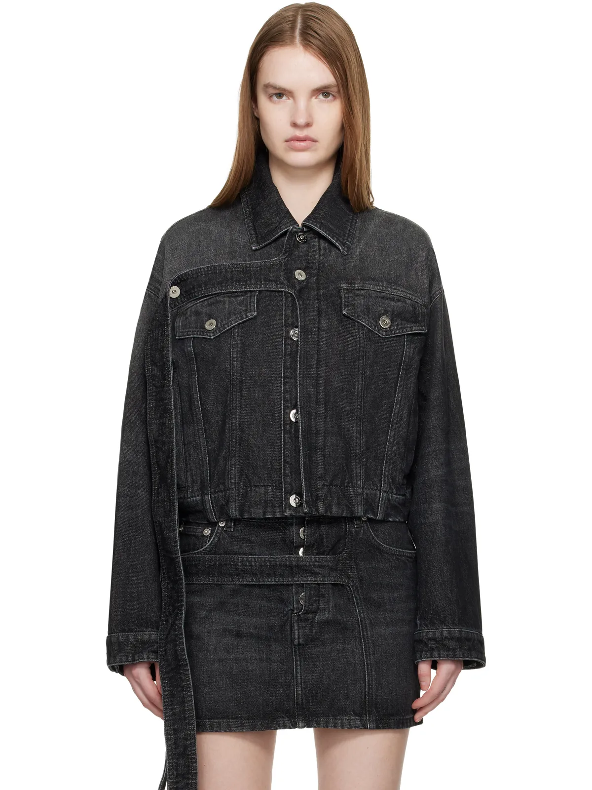 Jean Paul Gaultier オーバーサイズ ストラップ デニムジャケット - 画像1